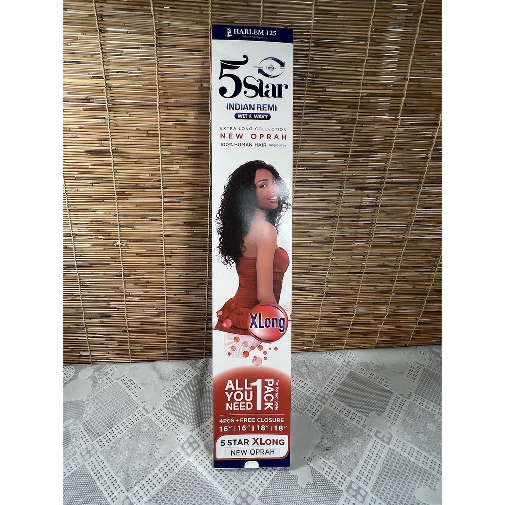 Harlem 125 5 Star Indian Remi Wet&Wavy 100% Human Hair 4Pcs+free Closure Xlong 1